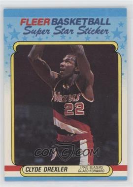 1988-89 Fleer Super Star Sticker - [Base] #3 - Clyde Drexler [Good to VG‑EX]