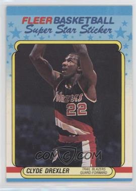 1988-89 Fleer Super Star Sticker - [Base] #3 - Clyde Drexler [Good to VG‑EX]