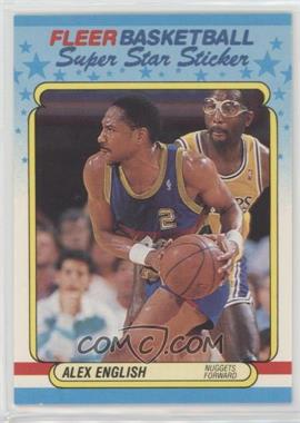 1988-89 Fleer Super Star Sticker - [Base] #4 - Alex English