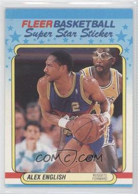 1988-89 Fleer Super Star Sticker - [Base] #4 - Alex English