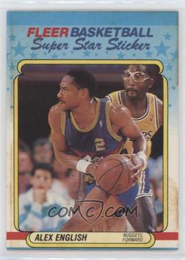 1988-89 Fleer Super Star Sticker - [Base] #4 - Alex English