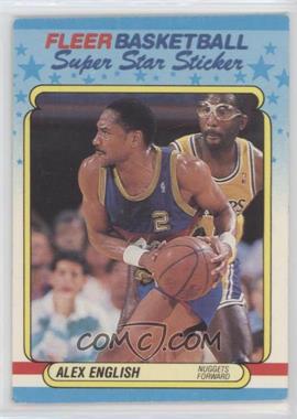 1988-89 Fleer Super Star Sticker - [Base] #4 - Alex English