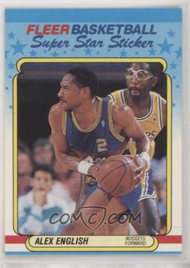 1988-89 Fleer Super Star Sticker - [Base] #4 - Alex English