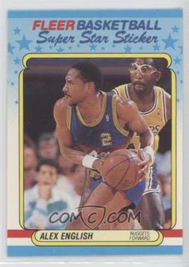 1988-89 Fleer Super Star Sticker - [Base] #4 - Alex English