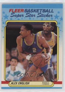 1988-89 Fleer Super Star Sticker - [Base] #4 - Alex English