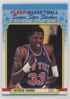 1988-89 Fleer Super Star Sticker - [Base] #5 - Patrick Ewing [Poor to Fair]