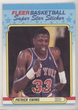 1988-89 Fleer Super Star Sticker - [Base] #5 - Patrick Ewing [EX to NM]