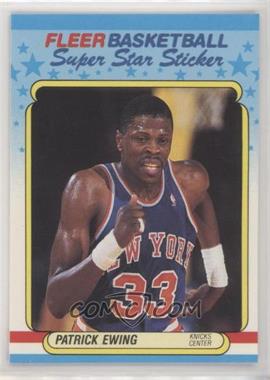 1988-89 Fleer Super Star Sticker - [Base] #5 - Patrick Ewing [Poor to Fair]