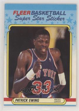 1988-89 Fleer Super Star Sticker - [Base] #5 - Patrick Ewing [Poor to Fair]