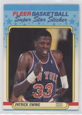 1988-89 Fleer Super Star Sticker - [Base] #5 - Patrick Ewing [EX to NM]