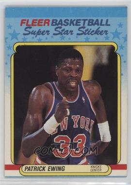 1988-89 Fleer Super Star Sticker - [Base] #5 - Patrick Ewing [Poor to Fair]