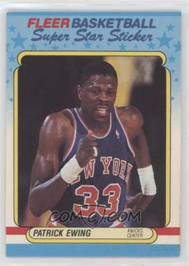 1988-89 Fleer Super Star Sticker - [Base] #5 - Patrick Ewing [EX to NM]