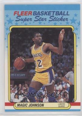 1988-89 Fleer Super Star Sticker - [Base] #6 - Magic Johnson [EX to NM]