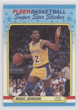 1988-89 Fleer Super Star Sticker - [Base] #6 - Magic Johnson [EX to NM]