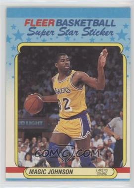 1988-89 Fleer Super Star Sticker - [Base] #6 - Magic Johnson [EX to NM]