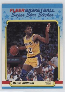 1988-89 Fleer Super Star Sticker - [Base] #6 - Magic Johnson [EX to NM]