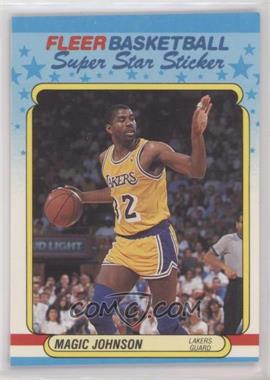 1988-89 Fleer Super Star Sticker - [Base] #6 - Magic Johnson [EX to NM]