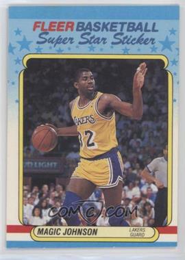 1988-89 Fleer Super Star Sticker - [Base] #6 - Magic Johnson [Poor to Fair]