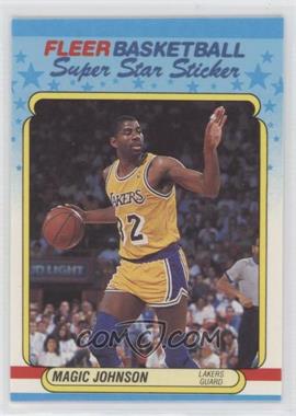 1988-89 Fleer Super Star Sticker - [Base] #6 - Magic Johnson [EX to NM]