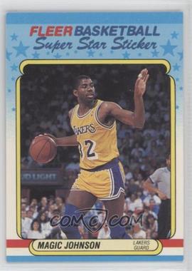 1988-89 Fleer Super Star Sticker - [Base] #6 - Magic Johnson [EX to NM]