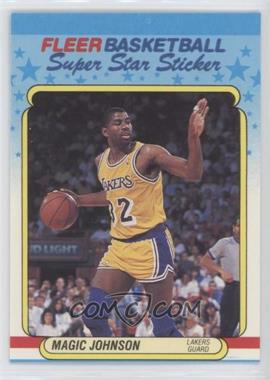 1988-89 Fleer Super Star Sticker - [Base] #6 - Magic Johnson [Poor to Fair]