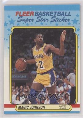 1988-89 Fleer Super Star Sticker - [Base] #6 - Magic Johnson [EX to NM]