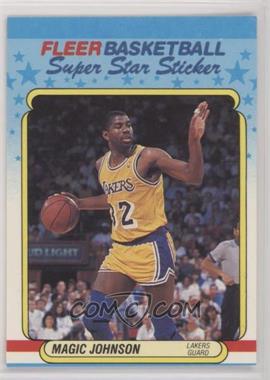 1988-89 Fleer Super Star Sticker - [Base] #6 - Magic Johnson [EX to NM]