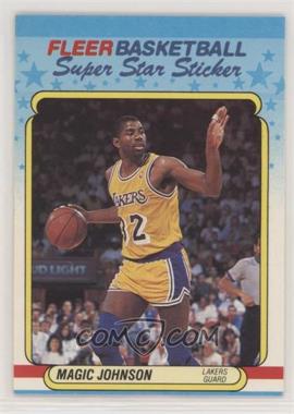 1988-89 Fleer Super Star Sticker - [Base] #6 - Magic Johnson [Poor to Fair]