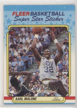 1988-89 Fleer Super Star Sticker - [Base] #8 - Karl Malone [Poor to Fair]