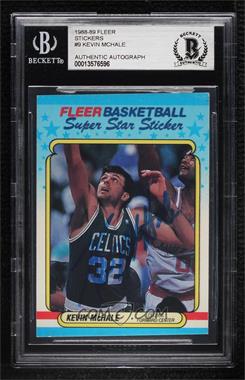 1988-89 Fleer Super Star Sticker - [Base] #9 - Kevin McHale [BAS BGS Authentic]