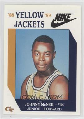 1988-89 Nike Georgia Tech Yellow Jackets - [Base] #44 - Johnny McNeil