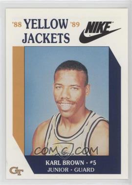 1988-89 Nike Georgia Tech Yellow Jackets - [Base] #5 - Karl Brown
