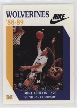 1988-89 Nike Michigan Wolverines - [Base] #20 - Mike Griffin