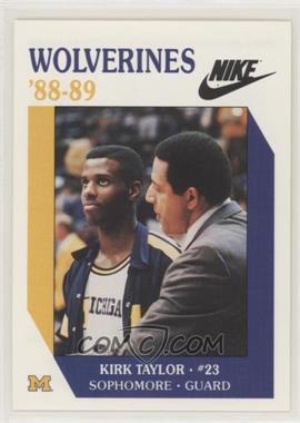 1988-89 Nike Michigan Wolverines - [Base] #23 - Kirk Taylor