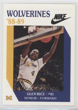 1988-89 Nike Michigan Wolverines - [Base] #41 - Glen Rice