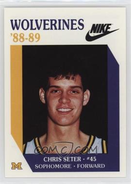 1988-89 Nike Michigan Wolverines - [Base] #45 - Chris Seter