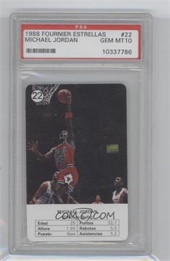 1988 Fournier Estrellas - [Base] #22 - Michael Jordan [PSA 10 GEM MT]