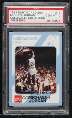 1989-90 Collegiate Collection/Coca-Cola North Carolina's Finest - [Base] - Gold Edition #16 - Michael Jordan [PSA 10 GEM MT]