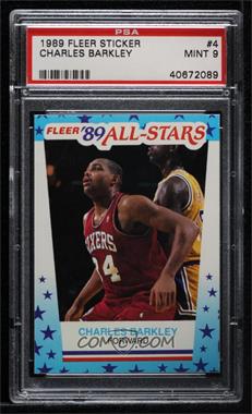 1989-90 Fleer - All-Stars Stickers #4 - Charles Barkley [PSA 9 MINT]