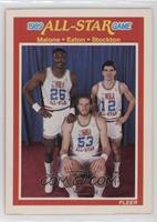 All-Star Game - Karl Malone, Mark Eaton, John Stockton