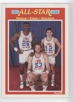All-Star Game - Karl Malone, Mark Eaton, John Stockton