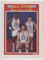 All-Star Game - Karl Malone, Mark Eaton, John Stockton