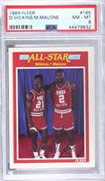 All-Star Game - Dominique Wilkins, Moses Malone [PSA 8 NM‑MT]