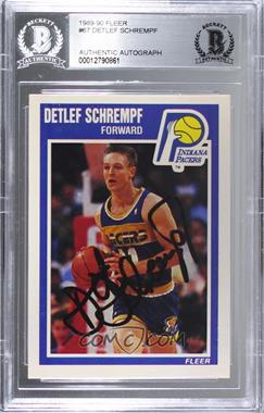 1989-90 Fleer - [Base] #67 - Detlef Schrempf [BAS Authentic]