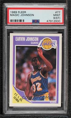 1989-90 Fleer - [Base] #77 - Magic Johnson [PSA 9 MINT (ST)]