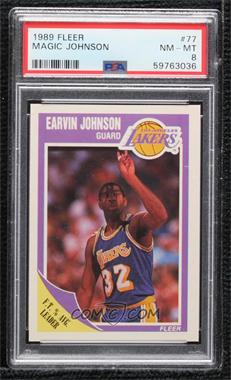 1989-90 Fleer - [Base] #77 - Magic Johnson [PSA 8 NM‑MT]