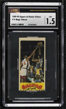 1989-90 Gigantes del Basket Stickers - [Base] #14 - Magic Johnson [CSG 1.5 Fair]