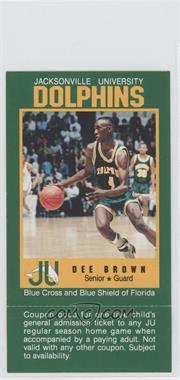 1989-90 Jacksonville University Dolphins Police - [Base] #_DEBR - Dee Brown