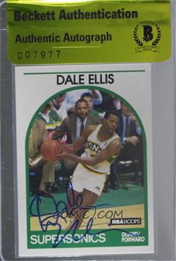 1989-90 NBA Hoops - [Base] #10 - Dale Ellis [BAS Beckett Auth Sticker]