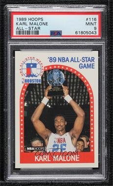 1989-90 NBA Hoops - [Base] #116 - All-Star Game - Karl Malone [PSA 9 MINT]